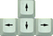 keyboard's arrow keys